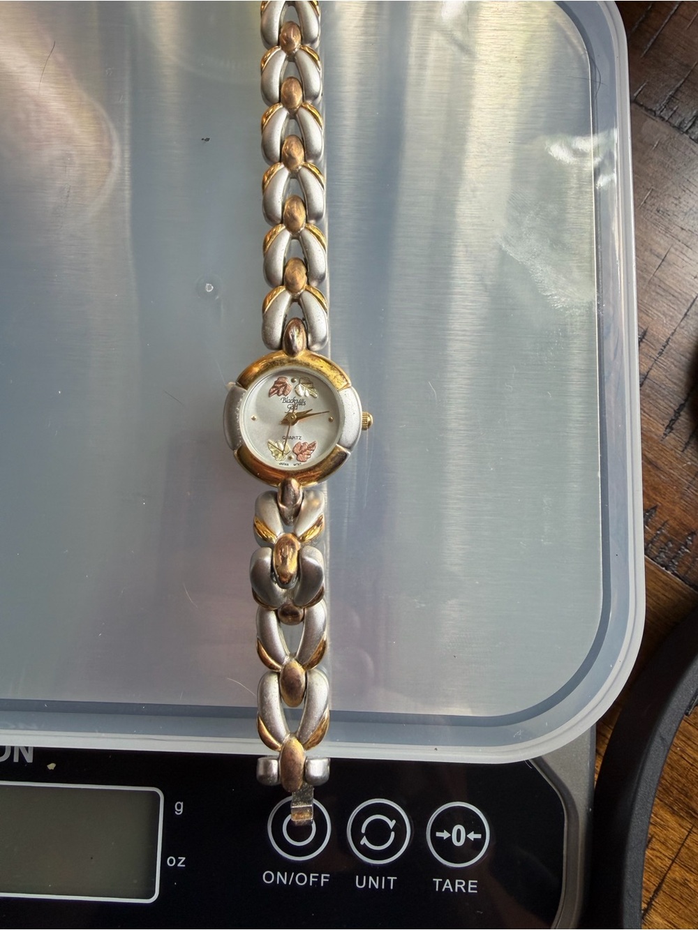 Black hills gold Vintage watch with 12kt gold leaves